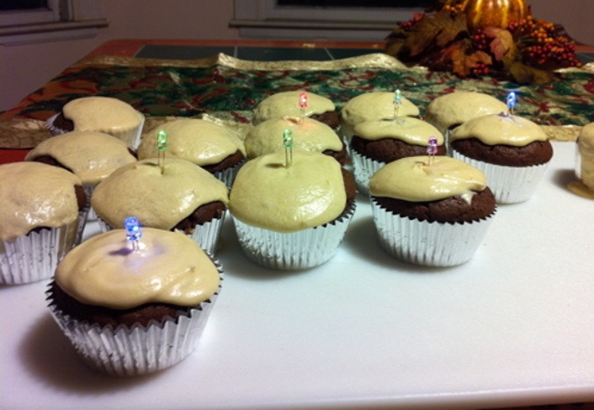 Cupcakes with LED candles
