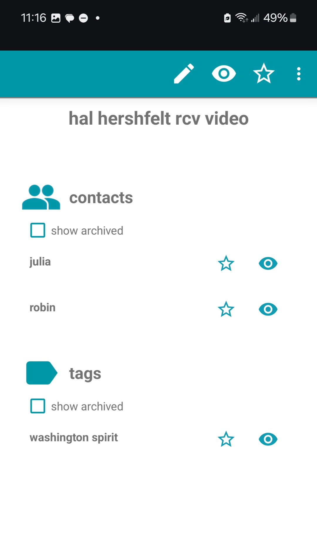 Screenshot of the Smalltalk Android app